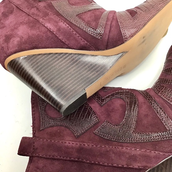 Steven STEVE MADDEN |  Mitch Wine Suede Western Boots - Picture 6 of 16